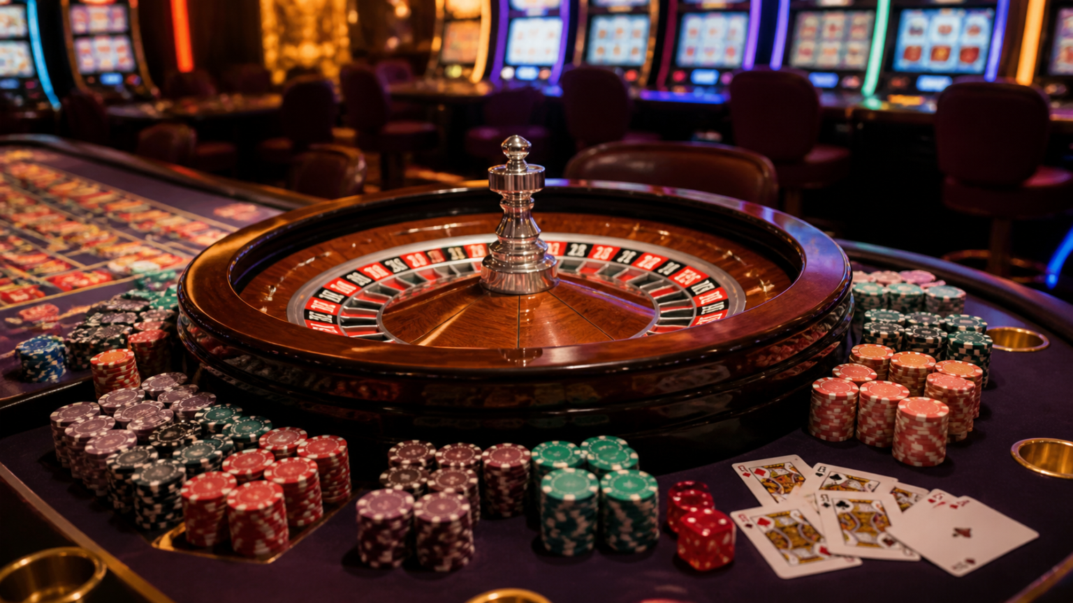 Crypto Casino: Come Valutare Giochi, Assistenza e Condizioni Casino table with cards and roulette wheel for online casino Singapore