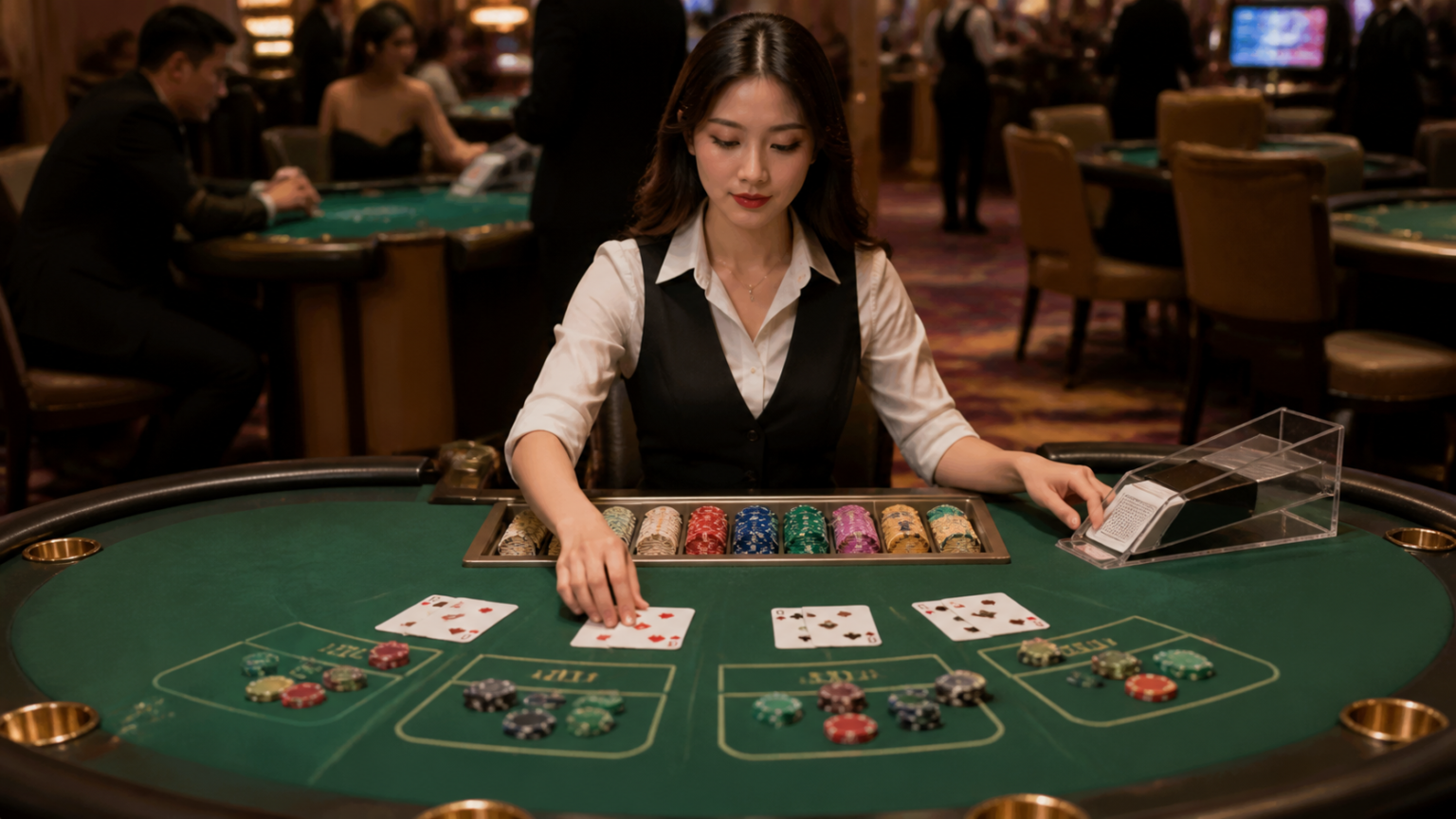 Casino Senza Documenti: Tutte le Informazioni Prima di Iniziare 바카라 테이블과 카드가 보이는 카지노 장면